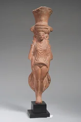 Romano-egyptisk fartøj i form af Isis-Aphrodite (terracotta)